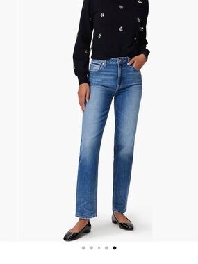PAIGE Mid Wash Straight-Leg Jeans